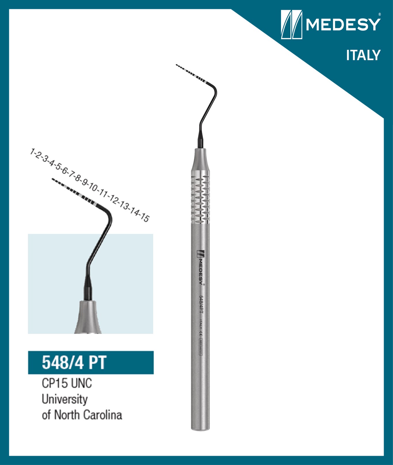 548-4pt.jpg پروب پریودنتال CP15 با روکش DLC ویژه ایمپلنت - تصویر 1