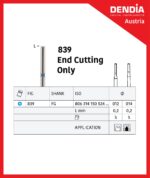 فرز الماسه فقط دارای برش انتهایی (End Cut) مخصوص توربین 839 - بسته 5 عددی - تصویر 2