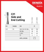 فرز کارباید سیلندری مخصوص توربین C21.FG (بسته ۵ عددی) - تصویر 2