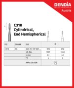 فرز کارباید سیلندری سر گرد با پره های دنده ای توربین C31R (بسته ۵ عددی) - تصویر 2