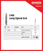 فرز کارباید بلند با نوک تیز مخصوص توربین C48L (بسته ۵ عددی) - تصویر 2