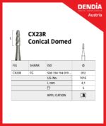 فرز کارباید مخروطی سر گرد مخصوص توربین CX23R (بسته ۵ عددی) - تصویر 2